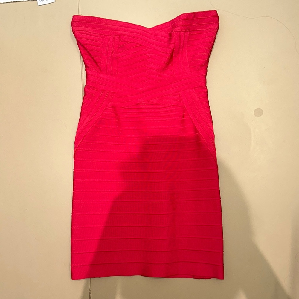 Authentic Herve Leger Bandage Dress Pink Sz Small